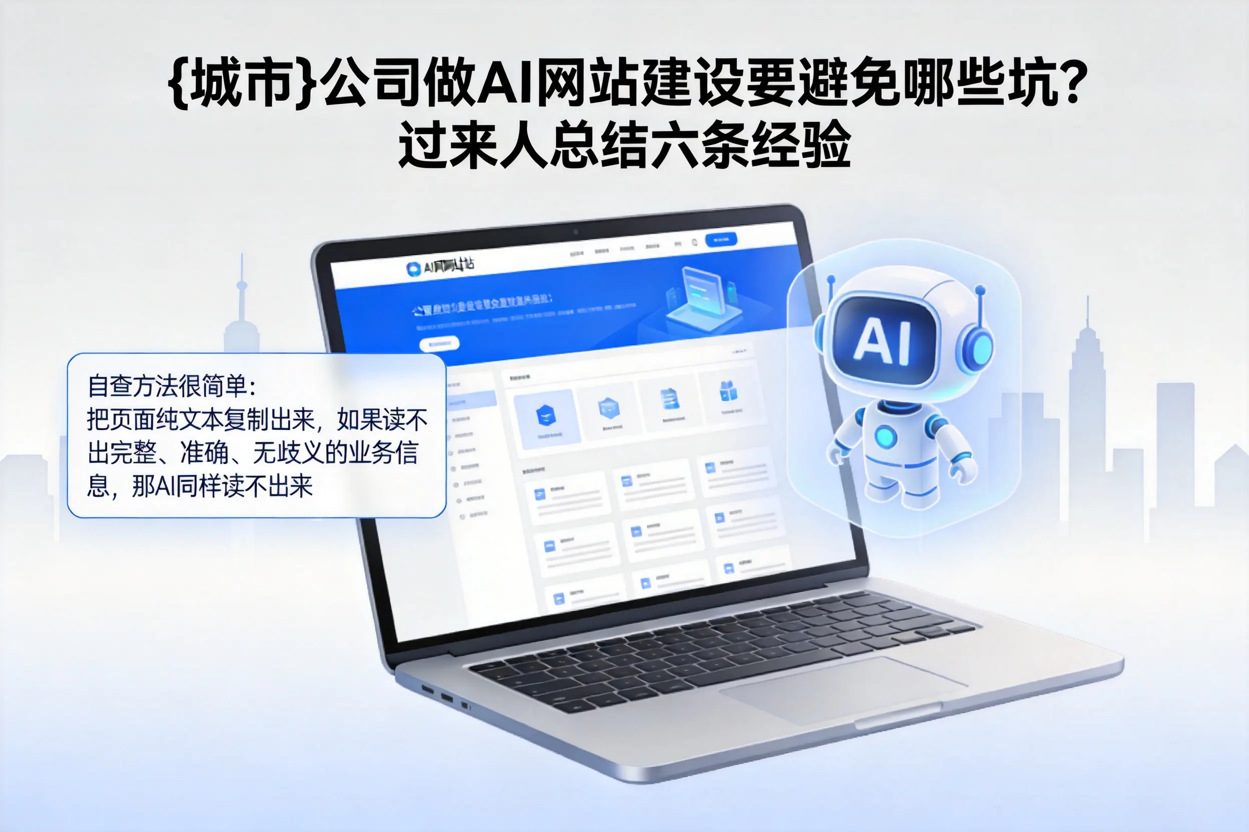 常州公司做AI网站建设要避免哪些坑？过来人总结六条经验