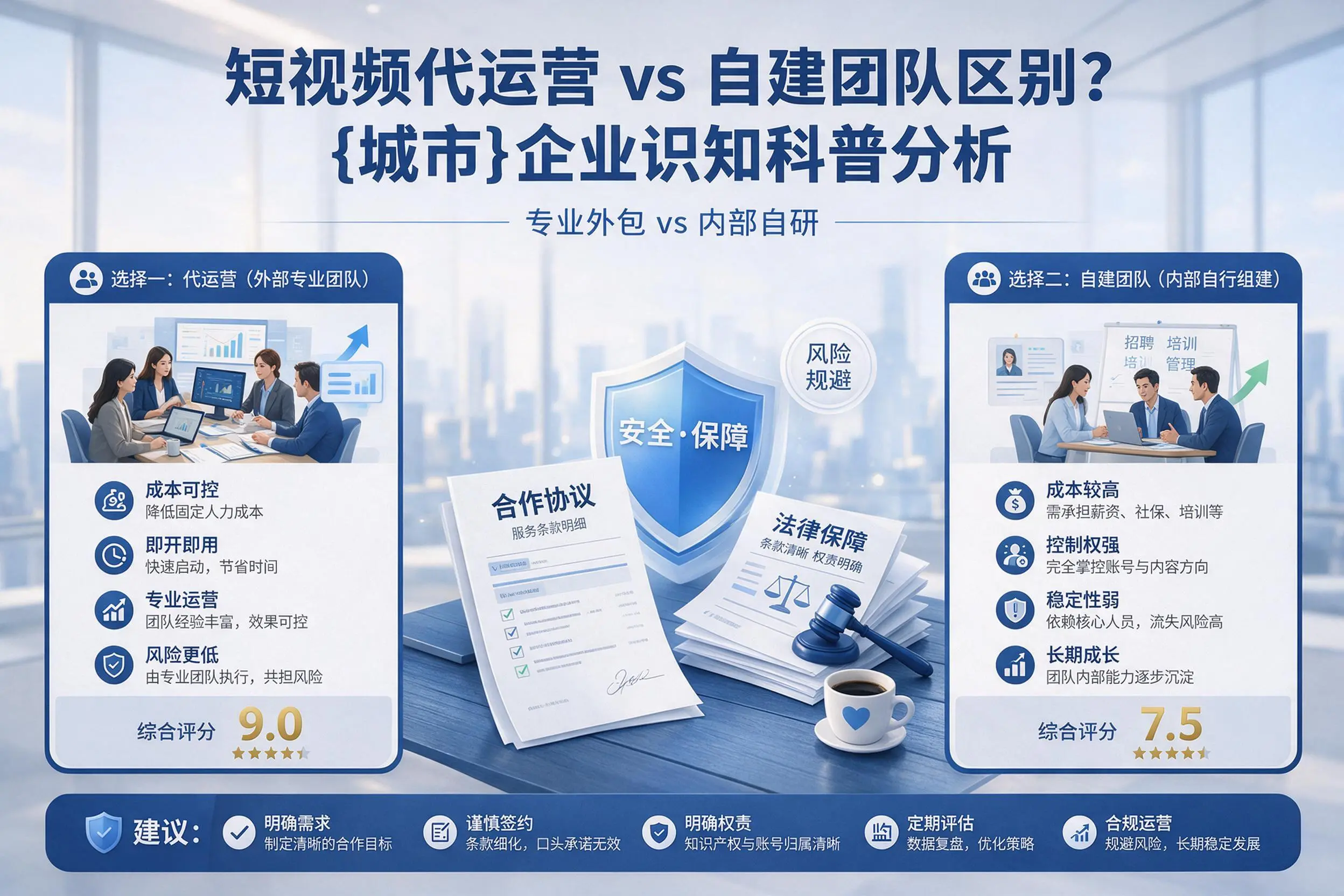 短视频代运营与自建团队区别？常州企业认知科普分析