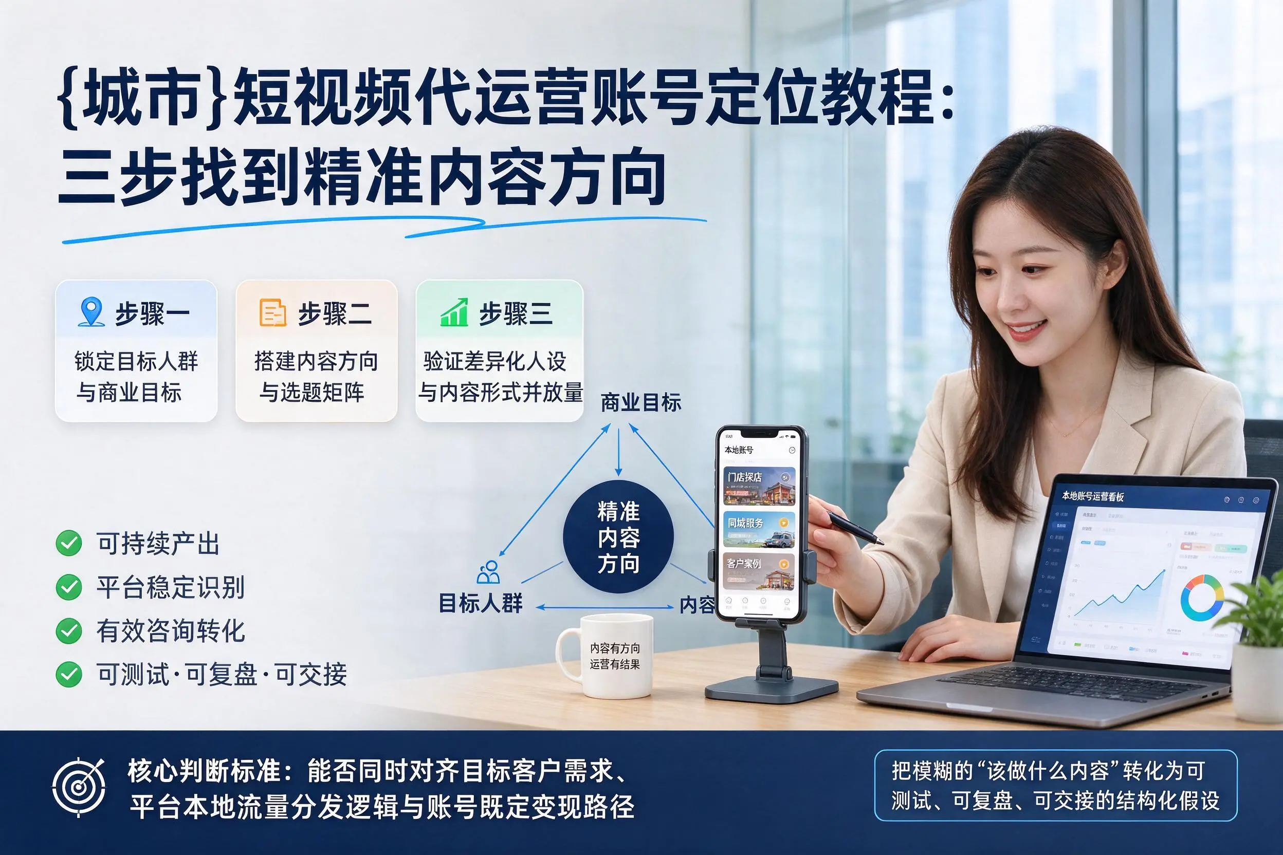 常州短视频代运营账号定位教程：三步找到精准内容方向