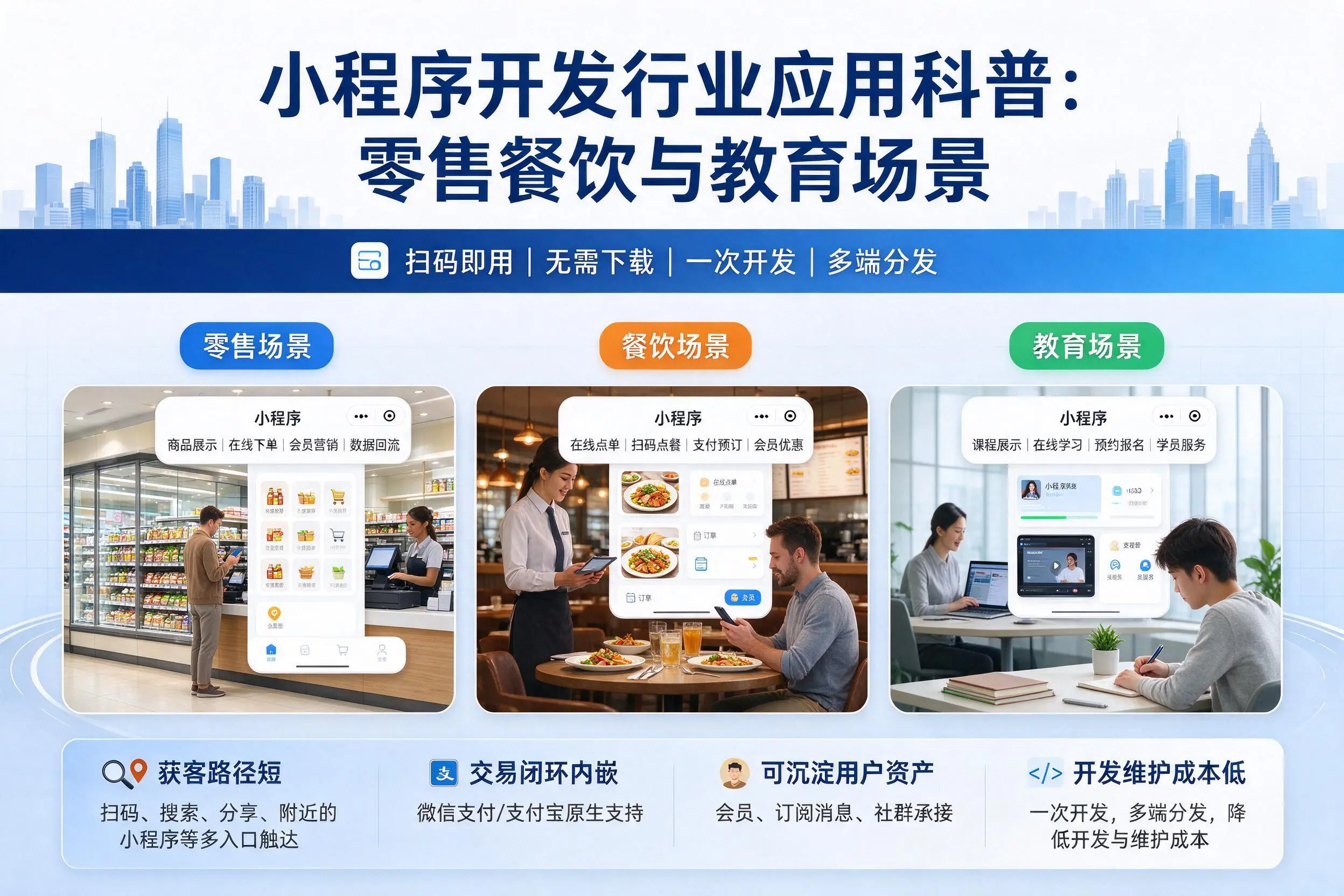 常州小程序开发行业应用科普：零售餐饮与教育场景