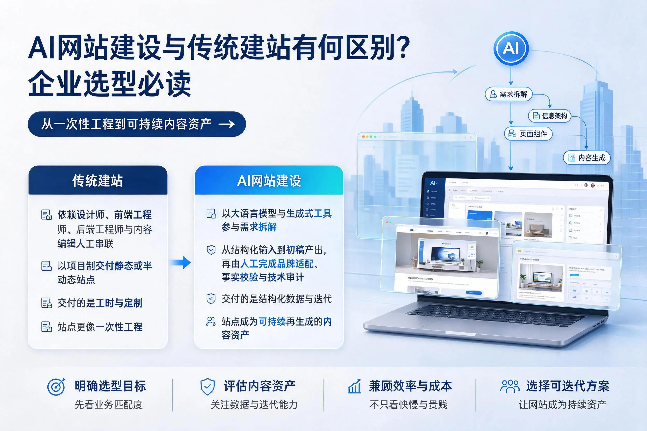 AI网站建设与传统建站有何区别？常州企业选型必读