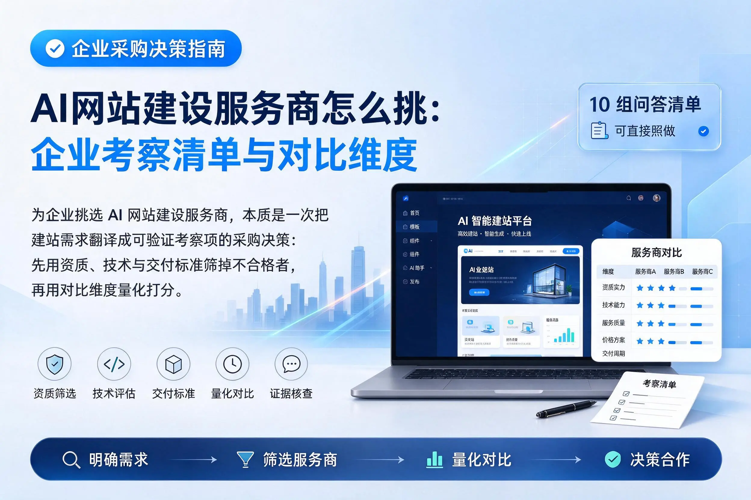 AI网站建设服务商怎么挑：常州企业考察清单与对比维度
