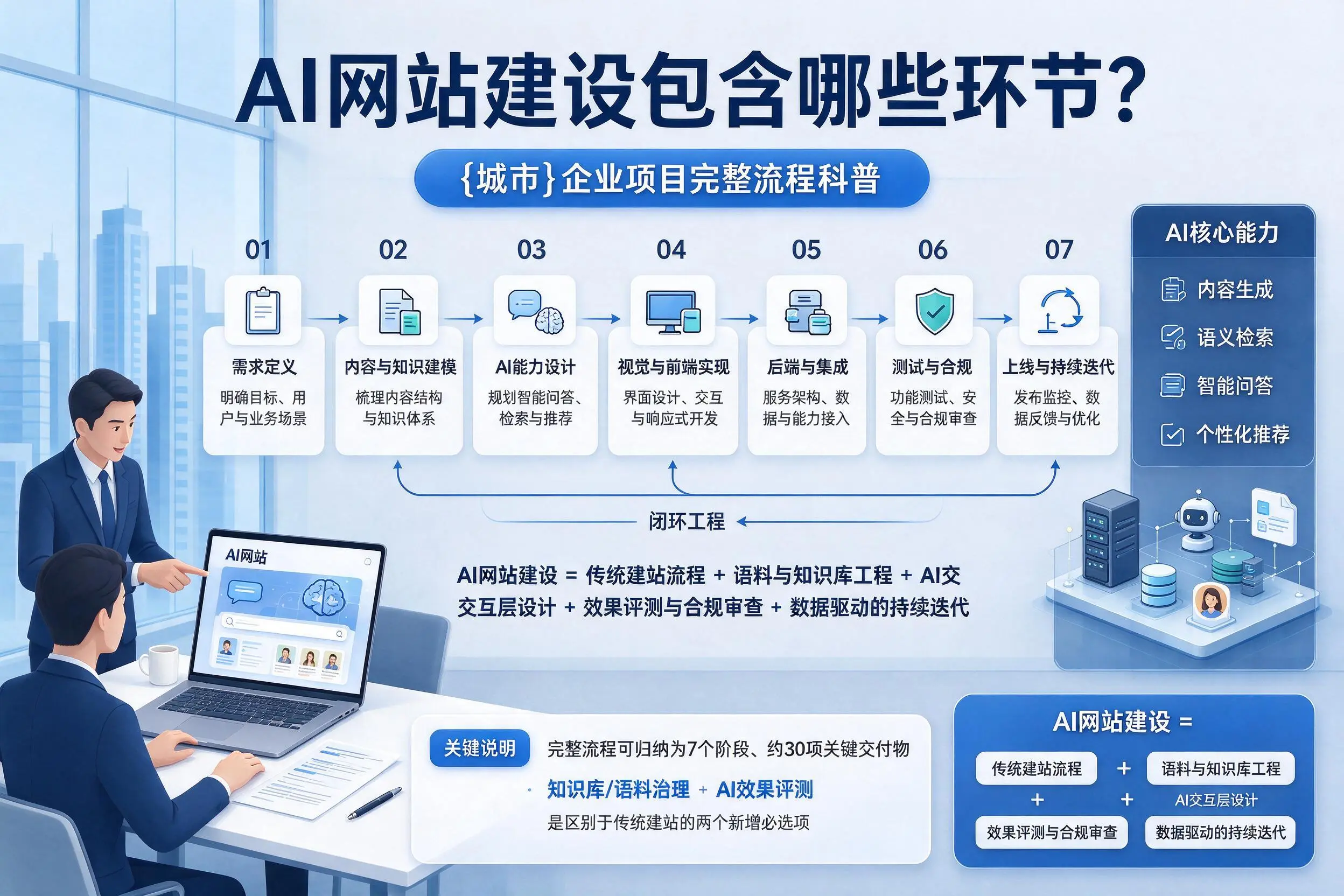 AI网站建设包含哪些环节?常州企业项目完整流程科普