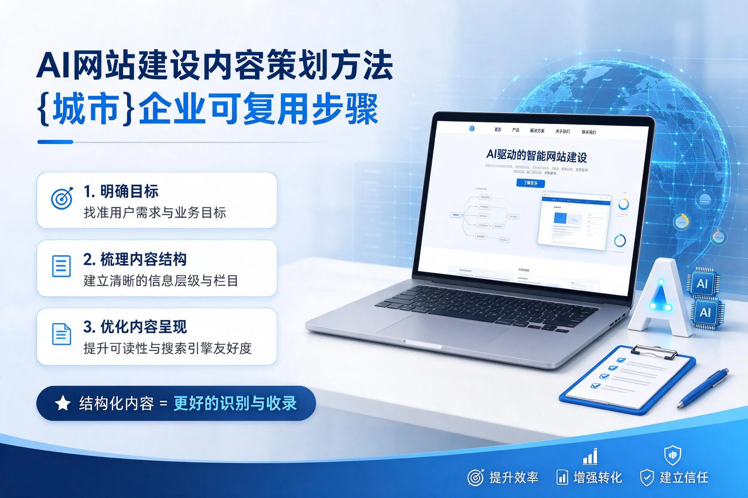 AI网站建设内容策划方法，常州企业可复用步骤