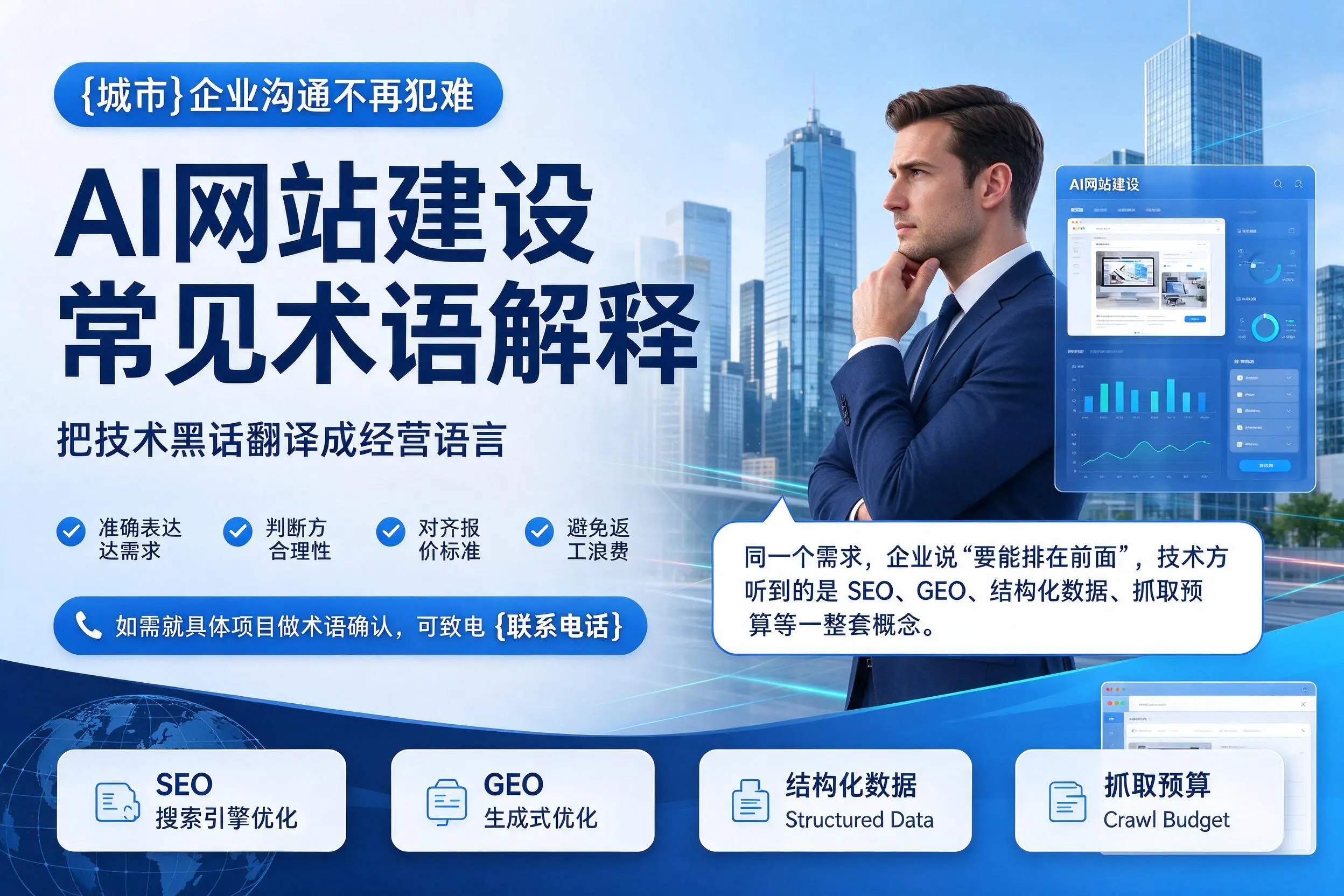 AI网站建设常见术语解释，常州企业沟通不再犯难
