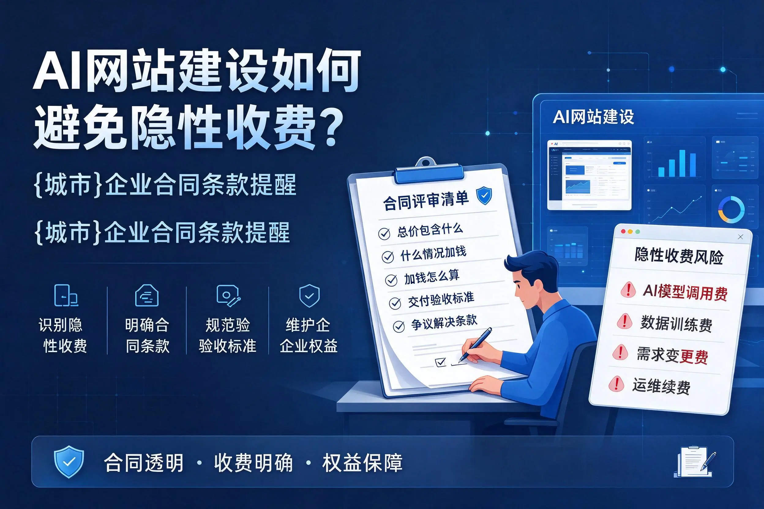 AI网站建设如何避免隐性收费？常州企业合同条款提醒