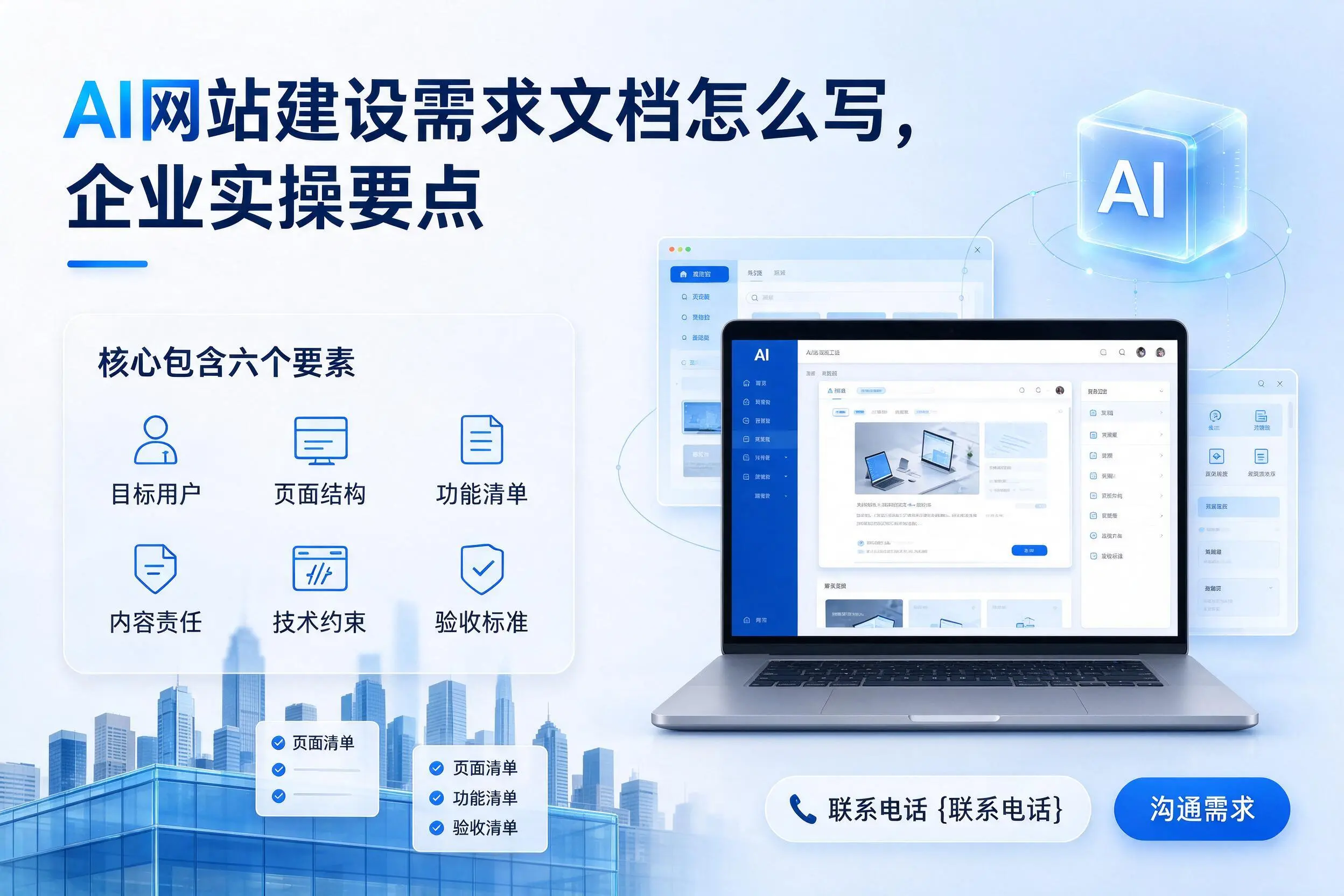 AI网站建设需求文档怎么写，常州企业实操要点